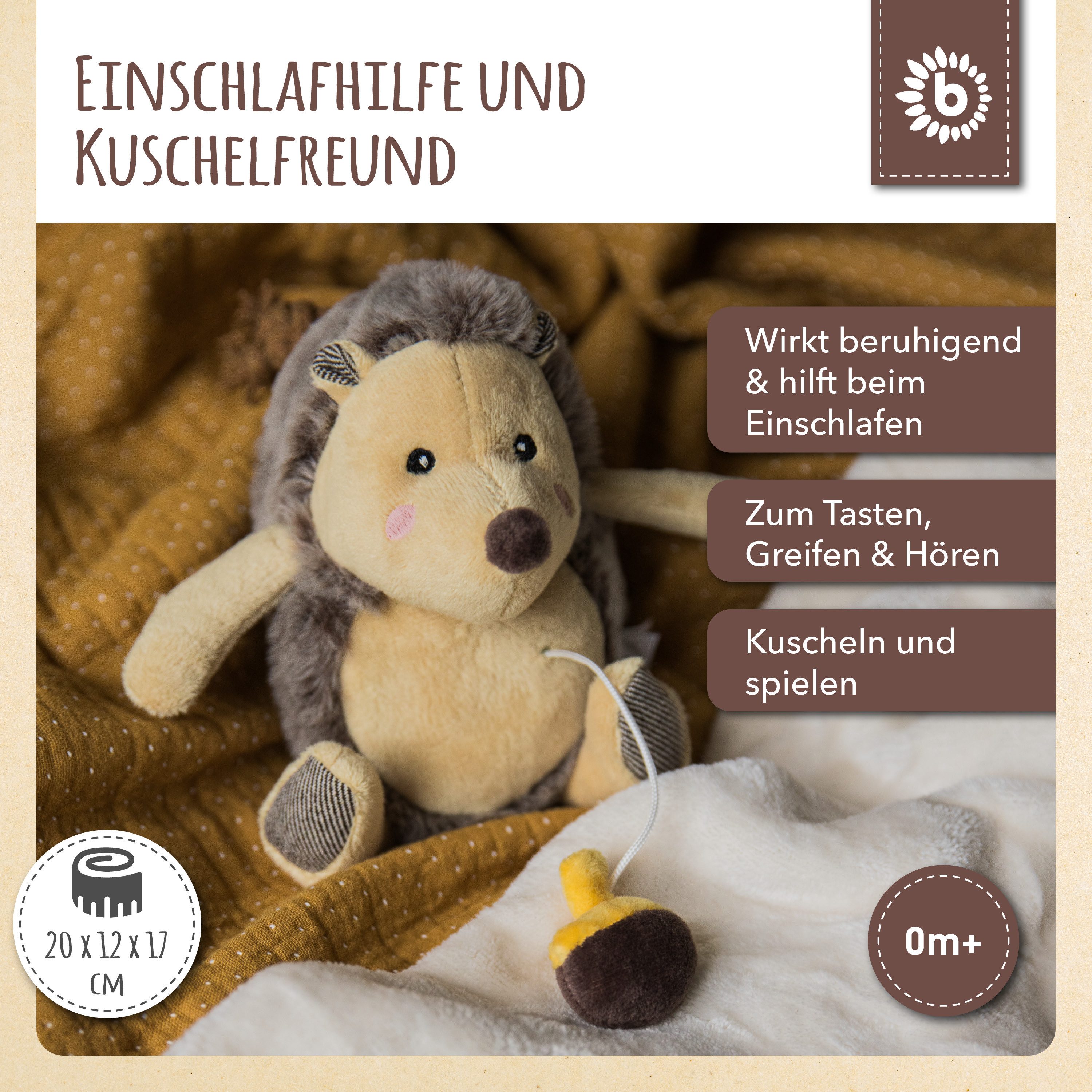 BIECO Spieluhr Bieco Musikspieluhr Igel ca. 20 cm Baby