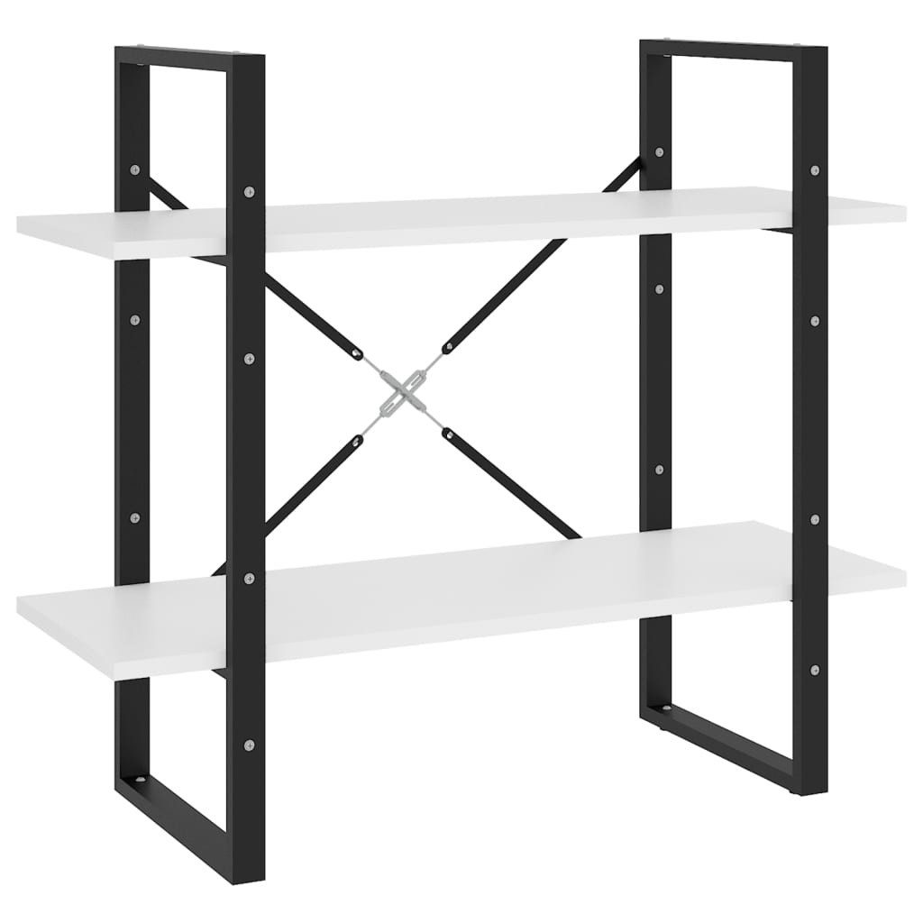 vidaXL Bücherregal Bücherregal 2 Fächer Weiß günstig online kaufen