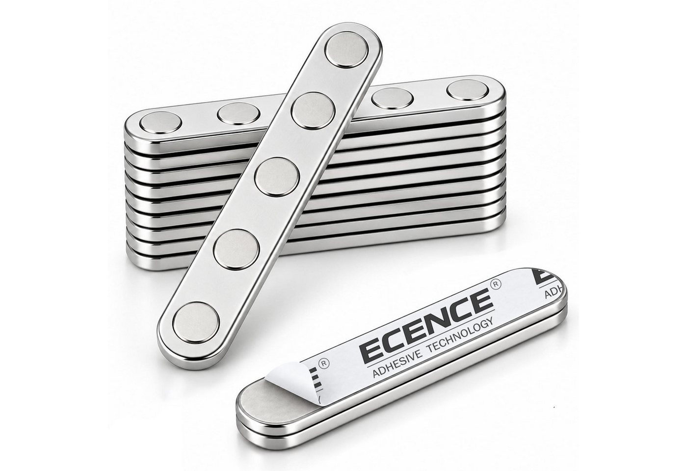 ECENCE Magnet Starke Neodym Segmentmagnete selbstklebend N35 12