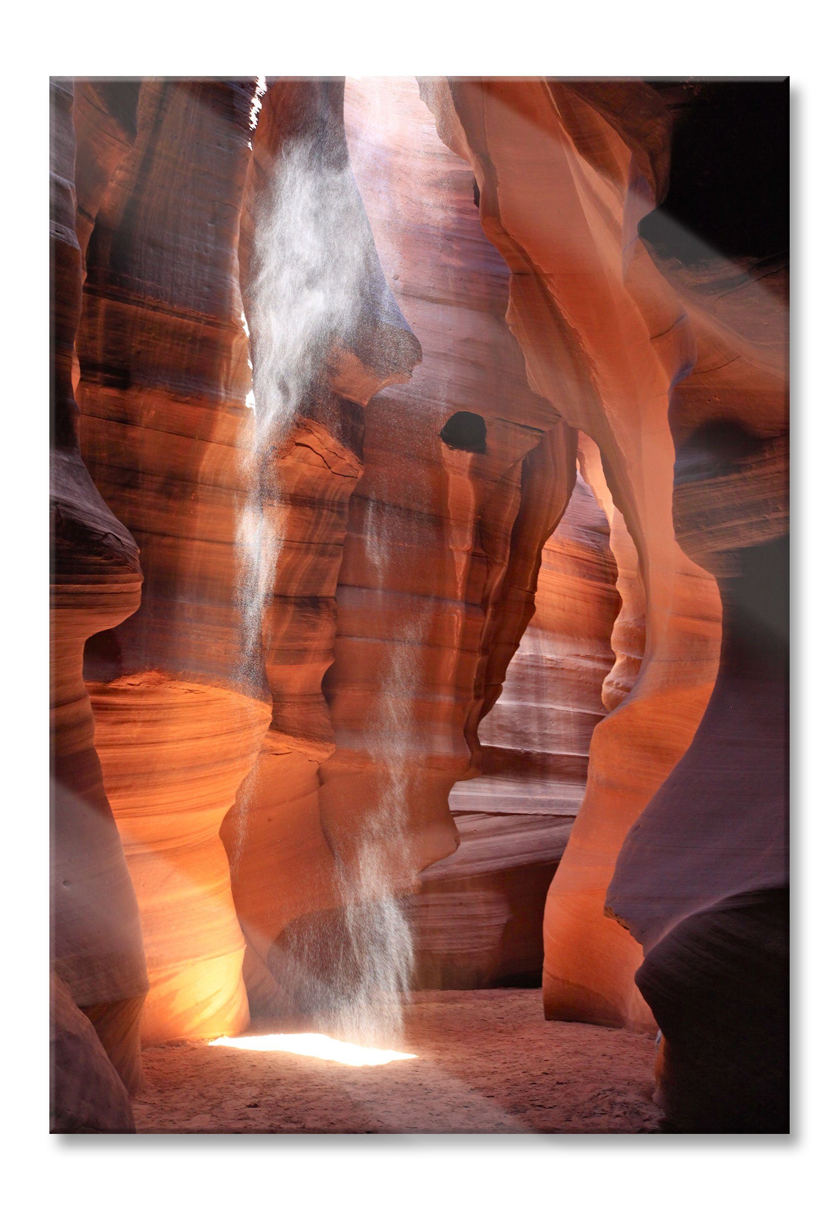 Pixxprint Glasbild Sand Antelope Canyon, Sand Antelope Canyon (1 St), Glasbild aus Echtglas, inkl. Aufhängungen und Abstandshalter