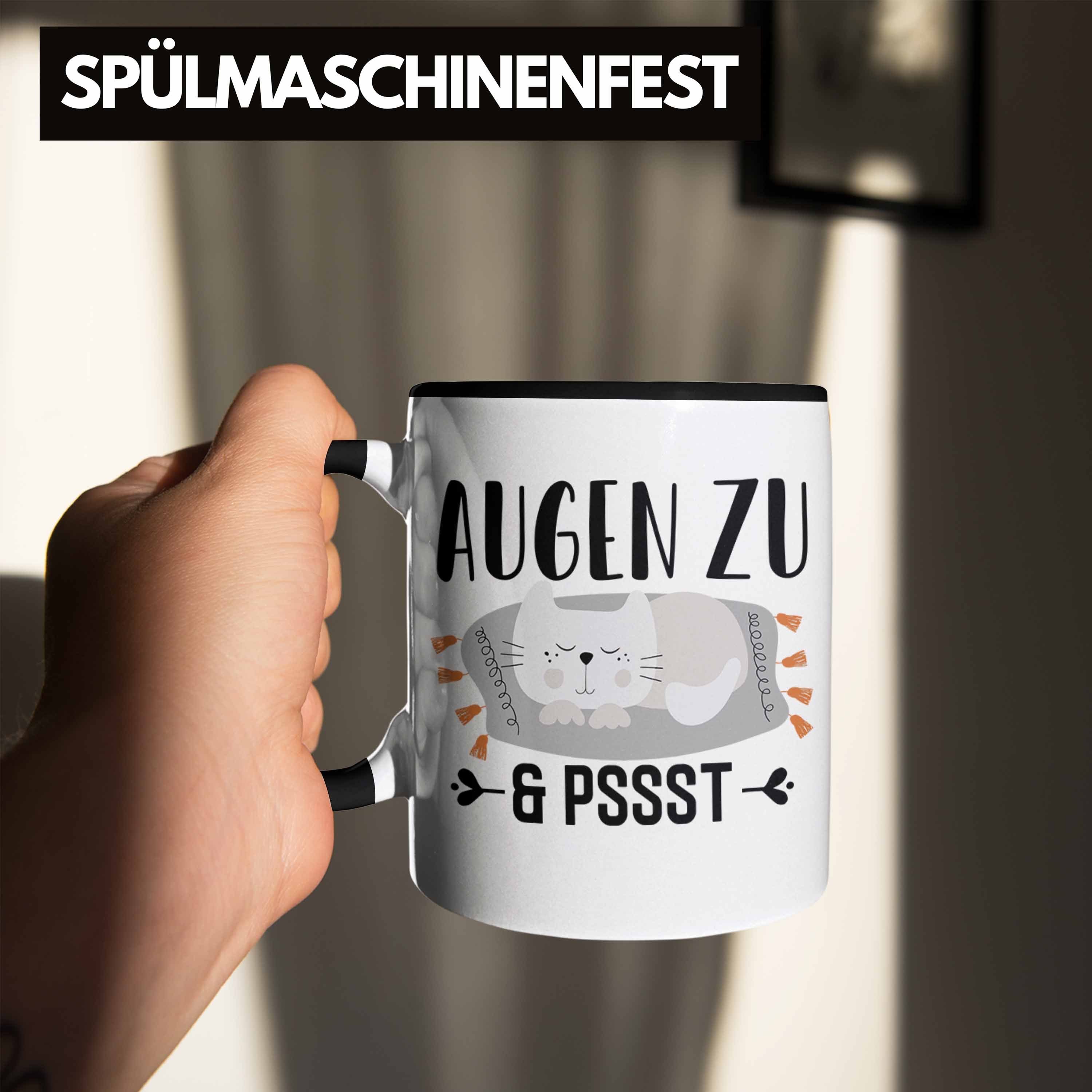 Mittagsschlaf Spruch Augen Psst Naps Lustiger Geschenk - Trendation Schwarz Tasse Zu Und Trendation Tasse Frauen