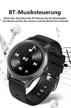 Insma Smartwatch (4,65 cm/1,28 Zoll), 1-tlg., Multimodi, IP67 Wasserdicht