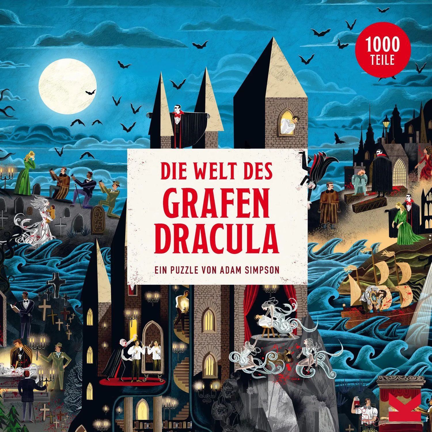 Laurence King Puzzle Die Welt des Grafen Dracula, 1000 Puzzleteile