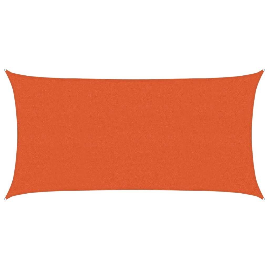 vidaXL Sonnensegel Sonnensegel 160 g/m² Orange 2,5x5 m HDPE, (1-tlg)