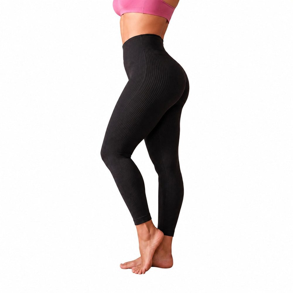 Da Meso Leggings Seamless Shaping Leggings Damen High Waist Ribbed Sport & Alltag B-916