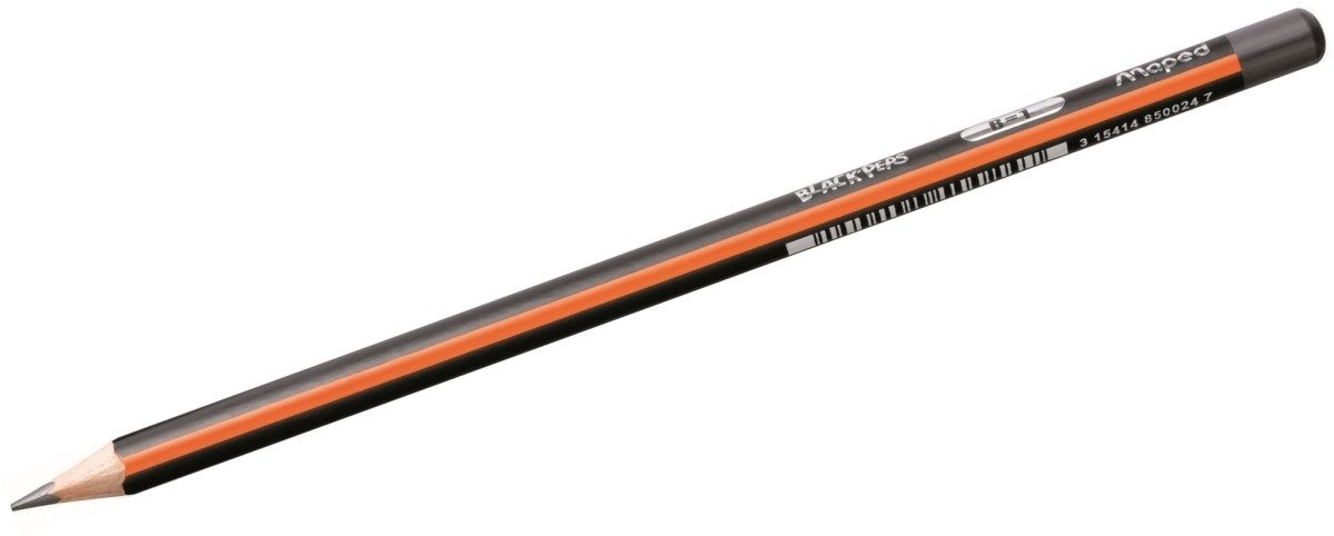 MAPED Bleistift Bleistift Black'Peps Classic B dunkelgrau/orange