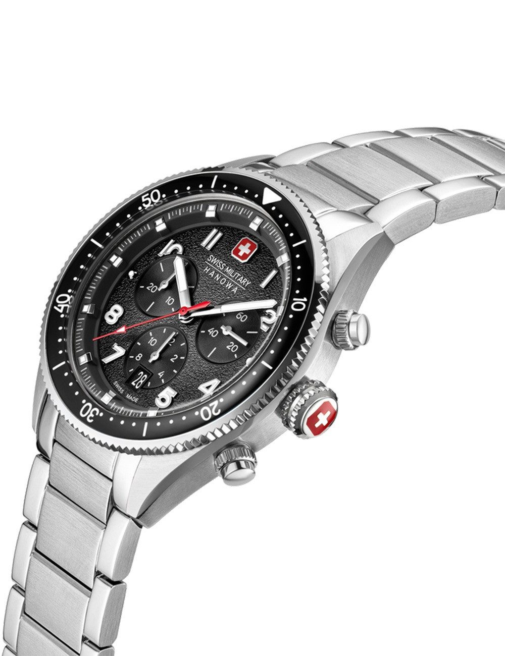 Swiss Military Hanowa Quarzuhr Swiss Military Hanowa SMWGI0003803 Herrenuhr Greyhound Chrono 43mm 10A Swiss Military Hanowa SMWGI0003803 Herrenuhr Greyhound Chrono 43mm 10ATM