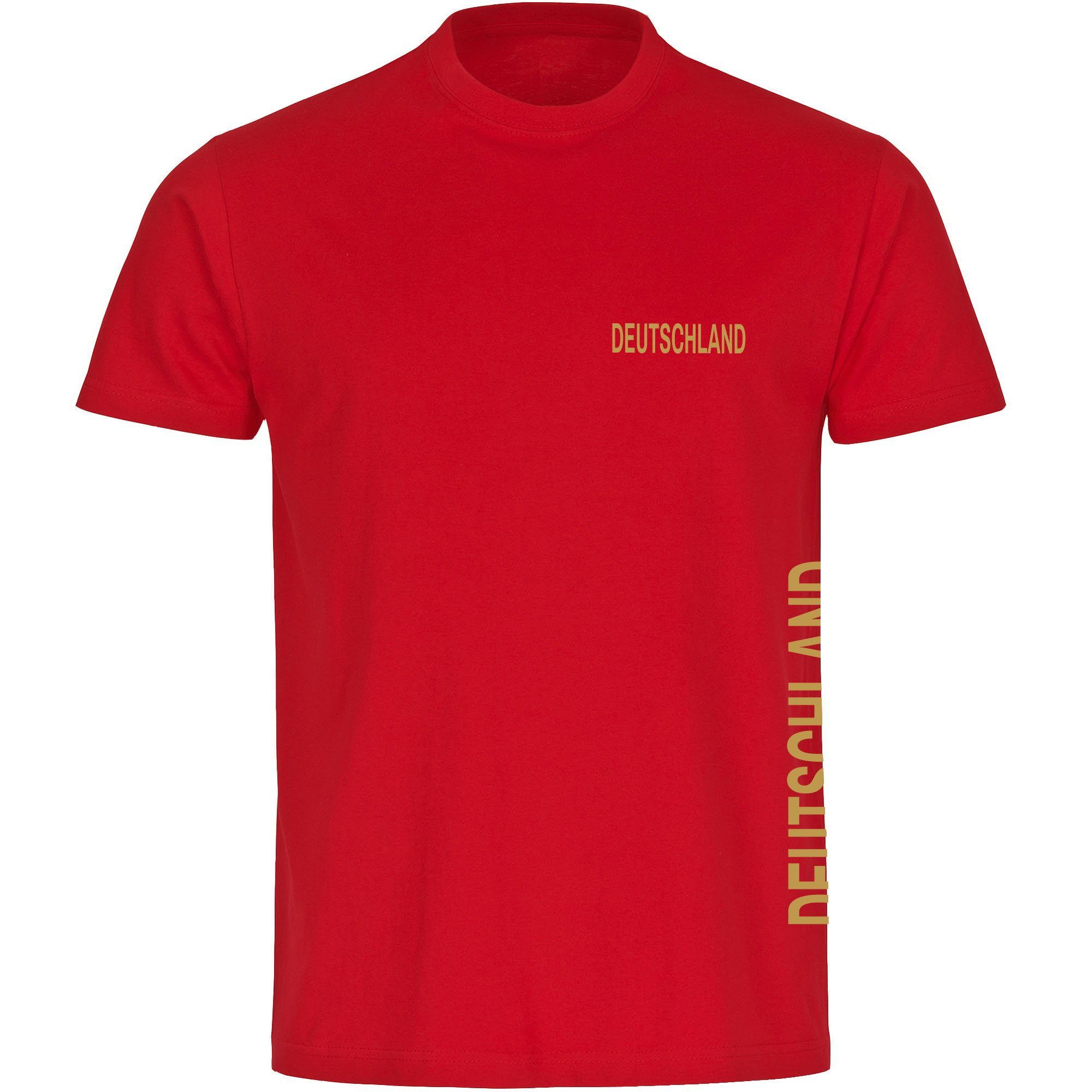 T-Shirt Kinder Deutschland - Brust & Seite Gold - Boy Girl