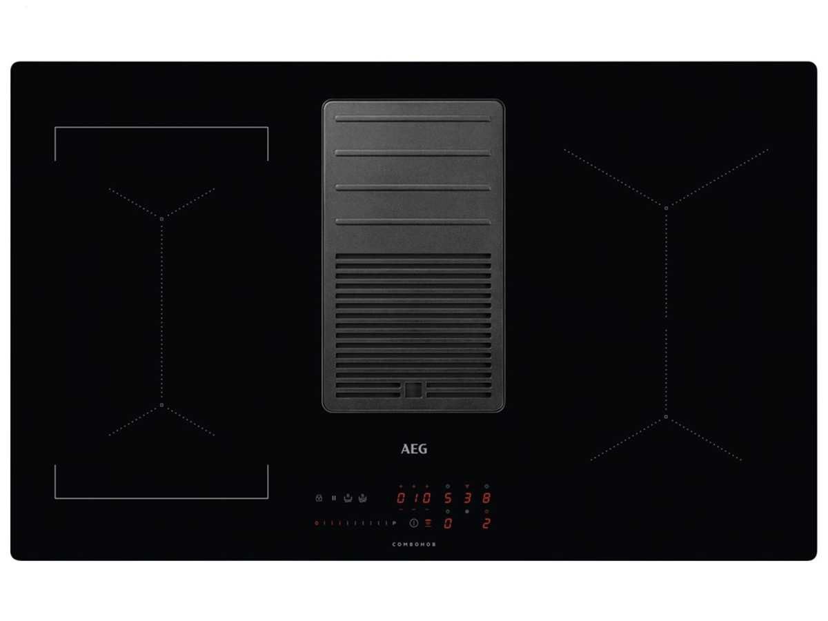 AEG Kochfeld mit Dunstabzug IDE84244IB, Timer, TouchControl-Bedienung