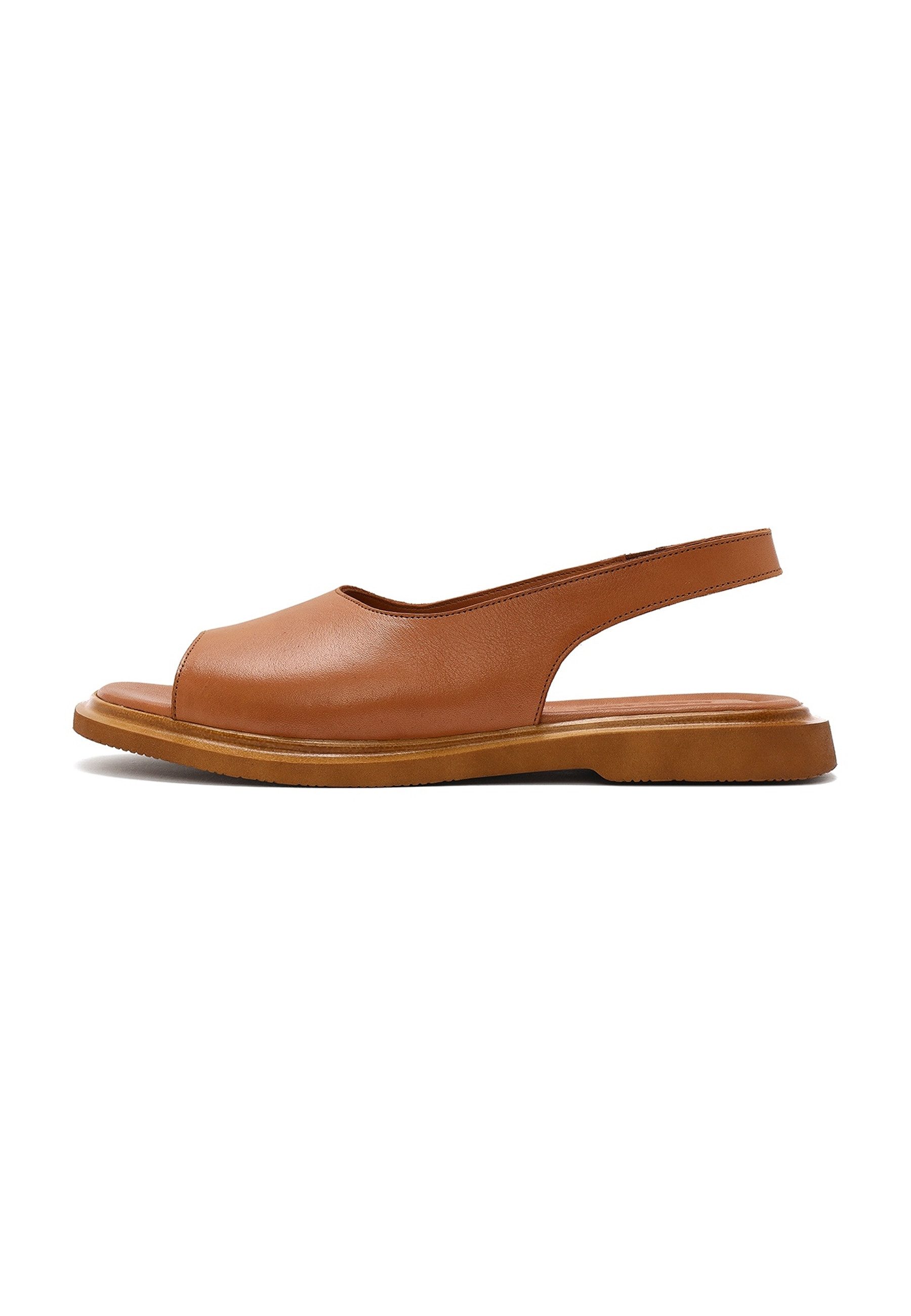 Derimod Sandalen aus Leder Sandale Echtes Leder, Lederfutter, Slingback-Design, Offene Zehenpartie