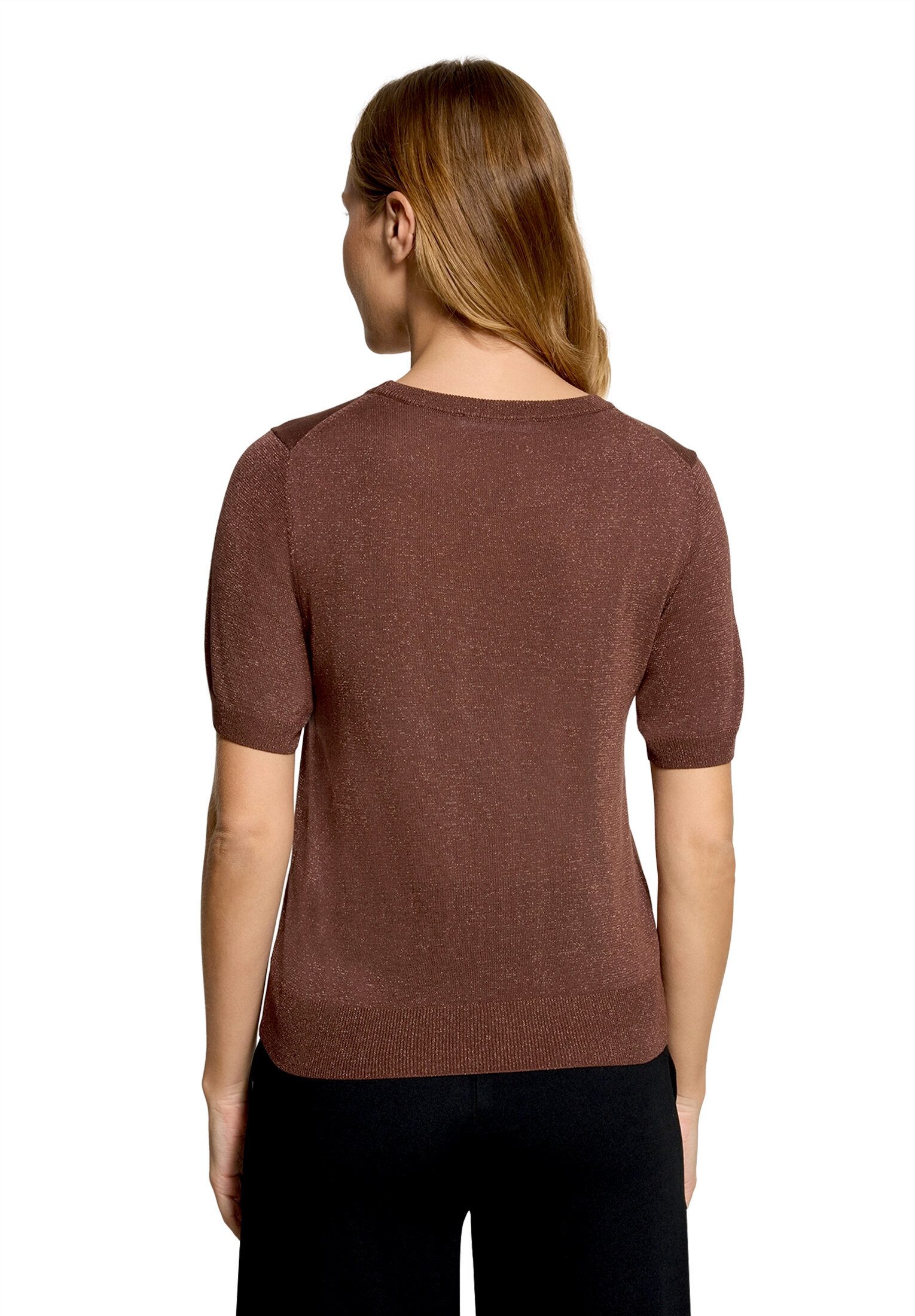 Betty&Co Kurzarmshirt Damen mit Lurexfaden (1-tlg)