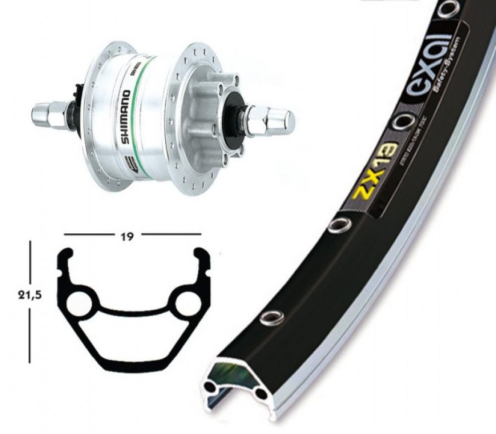 BikeParts Laufrad Laufrad, Vorderrad 28x1.75 Zoll DH-3D32 Disc 6-Loch silber Festachse 36