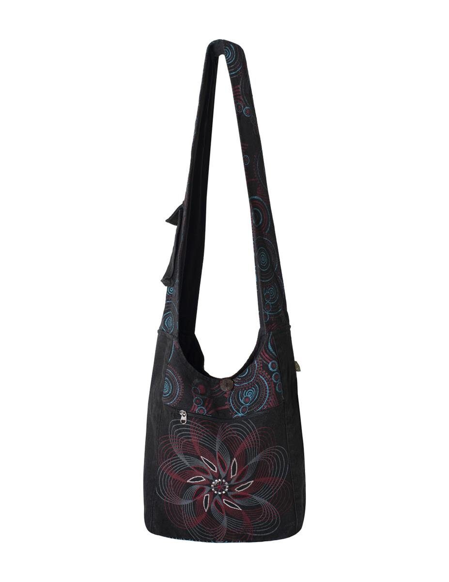 Shopper Umhängetasche Beuteltasche Yogi Baumwolle Mandala