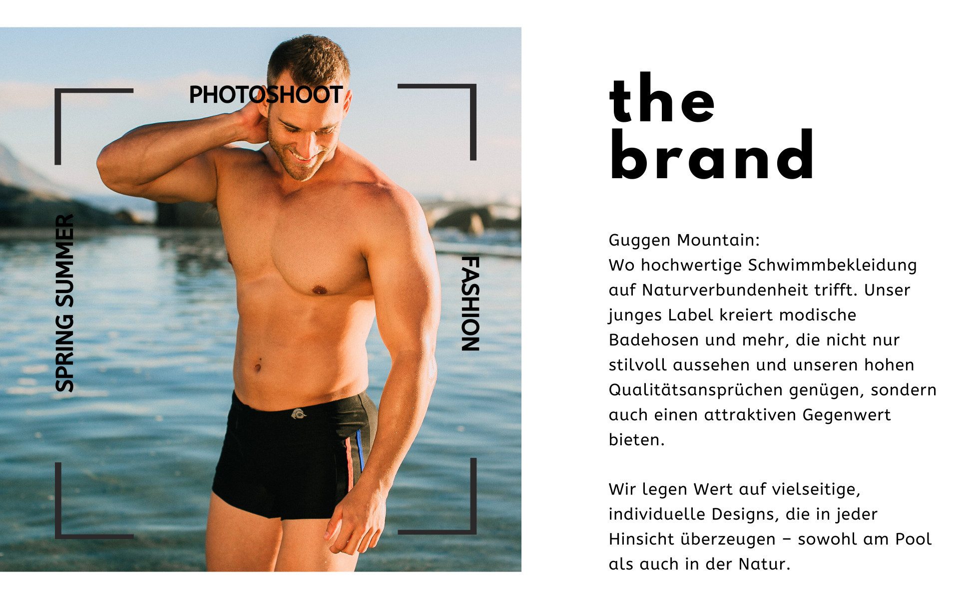 GUGGEN Mountain Badehose Badehose Herren Kastenbadehose kurz eng anliegend Boxer-Badehose Kastenbadehose kurz eng anliegend Badeshorts Boxer-Badehose für Herren – Bild 5 von 5