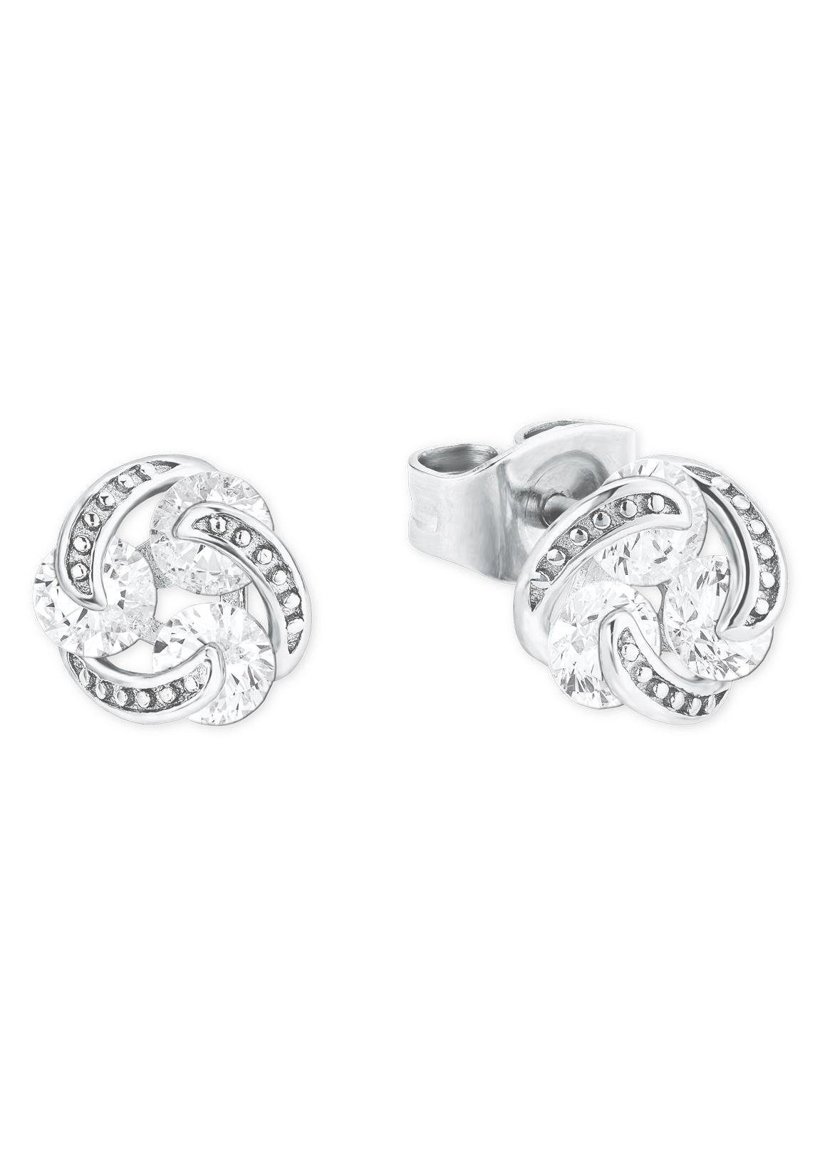 Amor Paar Ohrstecker Knoten, mit Zirkonia (synth)