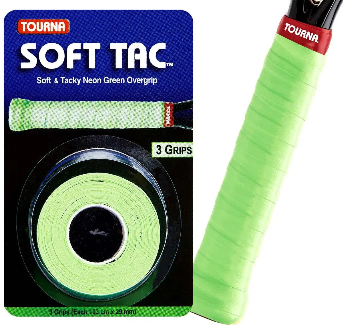 Griffband Overgrip Soft Tac neongrün 3er