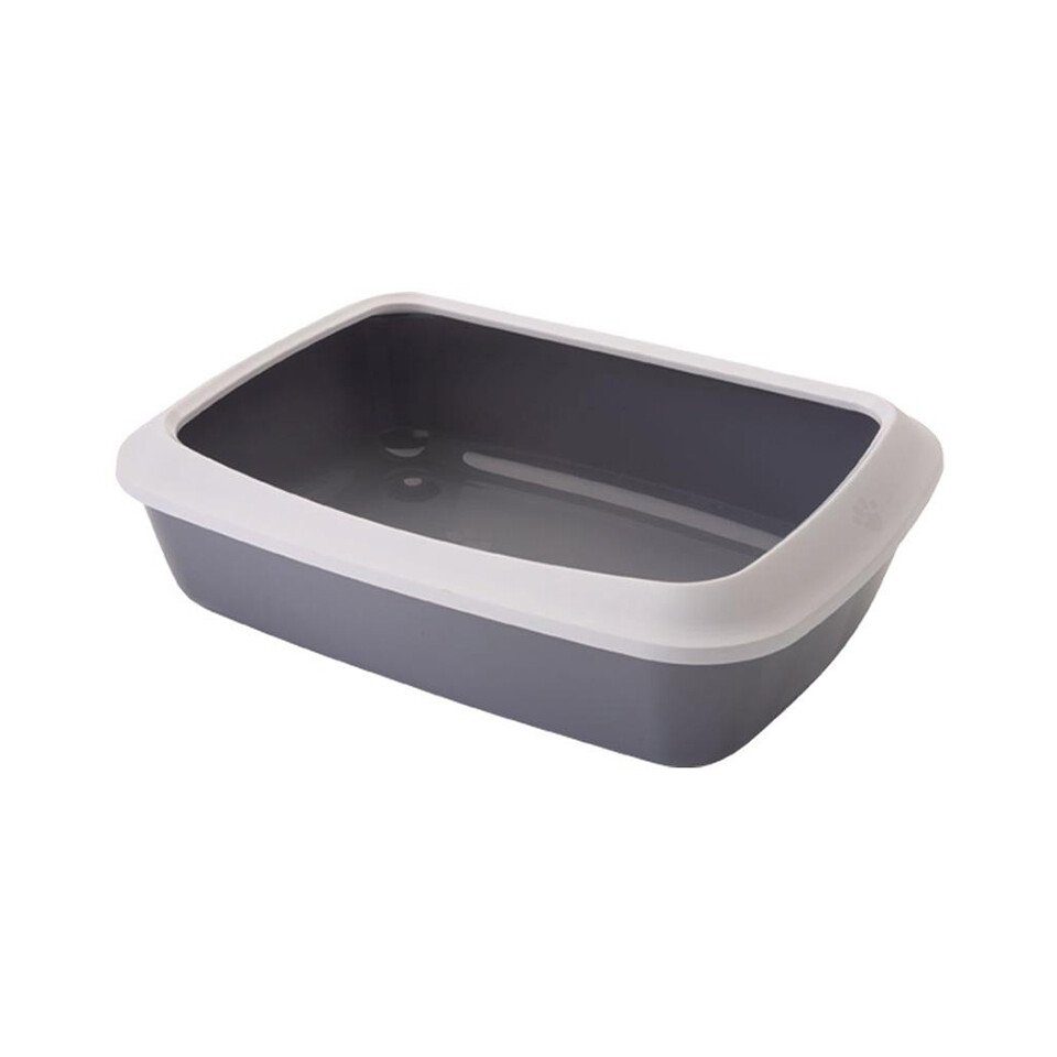 Katzentoilette Katzentoilette mit Rand Iriz grau