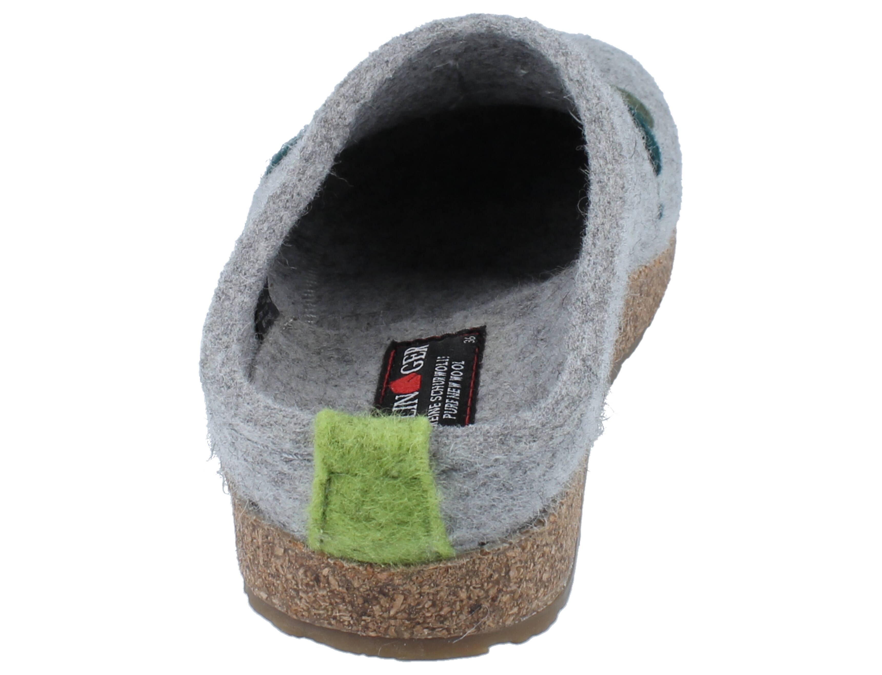 Haflinger HAFLINGER Grizzly Hausschuhe steingraumeliert Wollfilz - Größe: 41 Clog