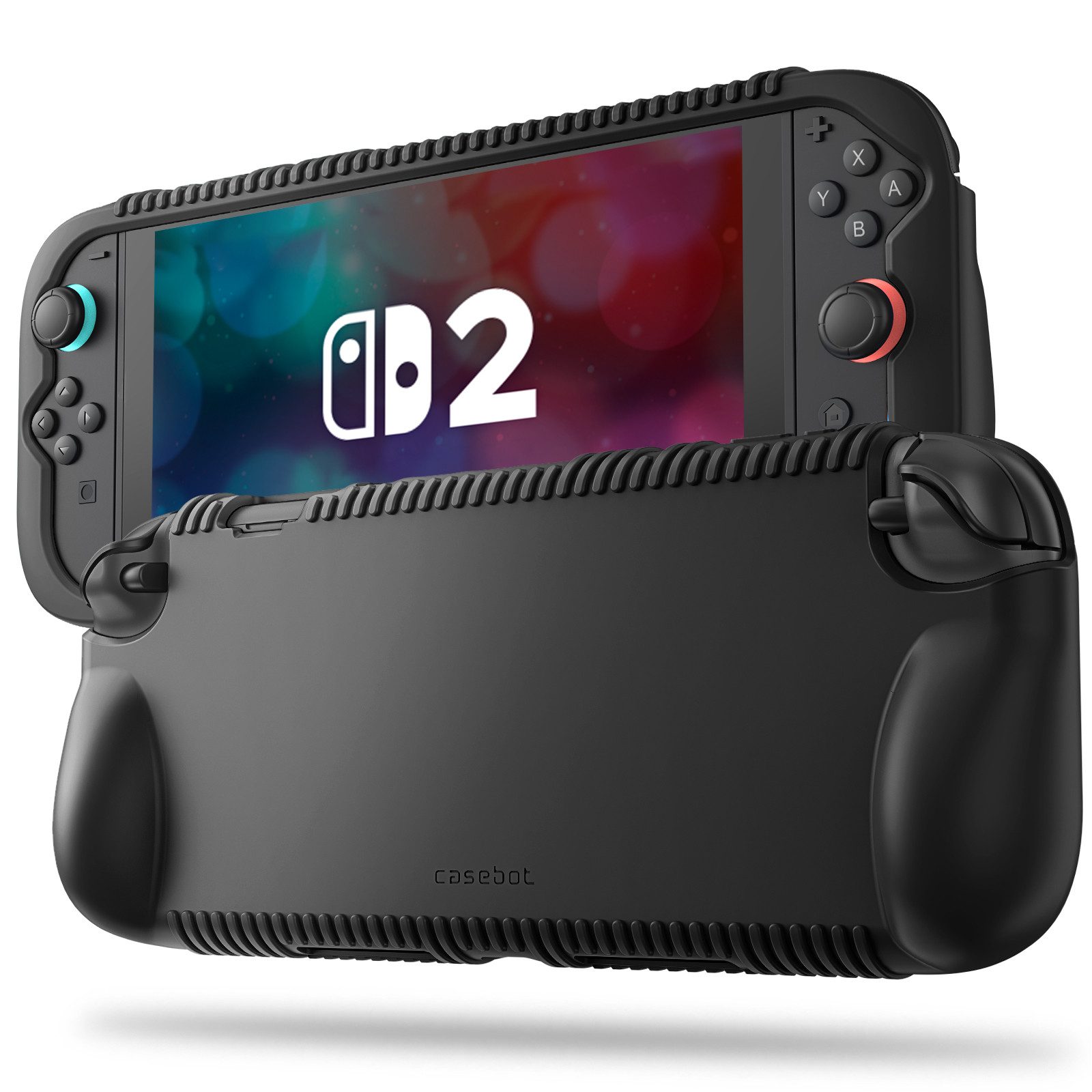 Fintie Nintendo-Schutzhülle Silikon Hülle für Nintendo Switch 2 2025 [rutschfest][Stoßfest][Weich], mit Spielkartenfächern & Ergonomischem Griffdesign, Fallschutz-Hülle