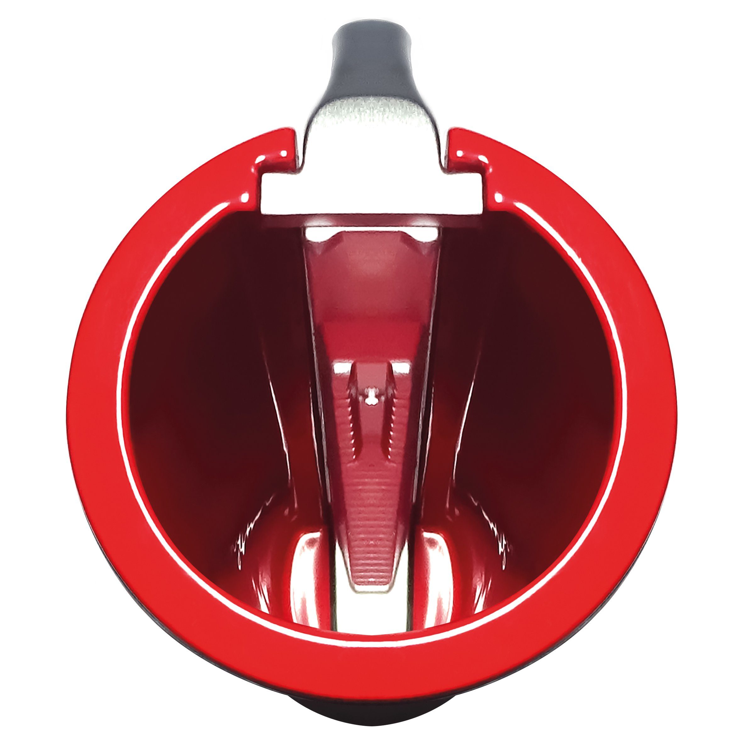 Drosselmeyer Nussknacker Robuster Nussknacker im eleganten schwedischen Design - Rot, patentiertes Hebelkonzept