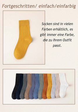 Daisred Sneakersocken 6 Paar Socken Damen 35-40 Baumwolle für Business und Alltag (6-Paar)