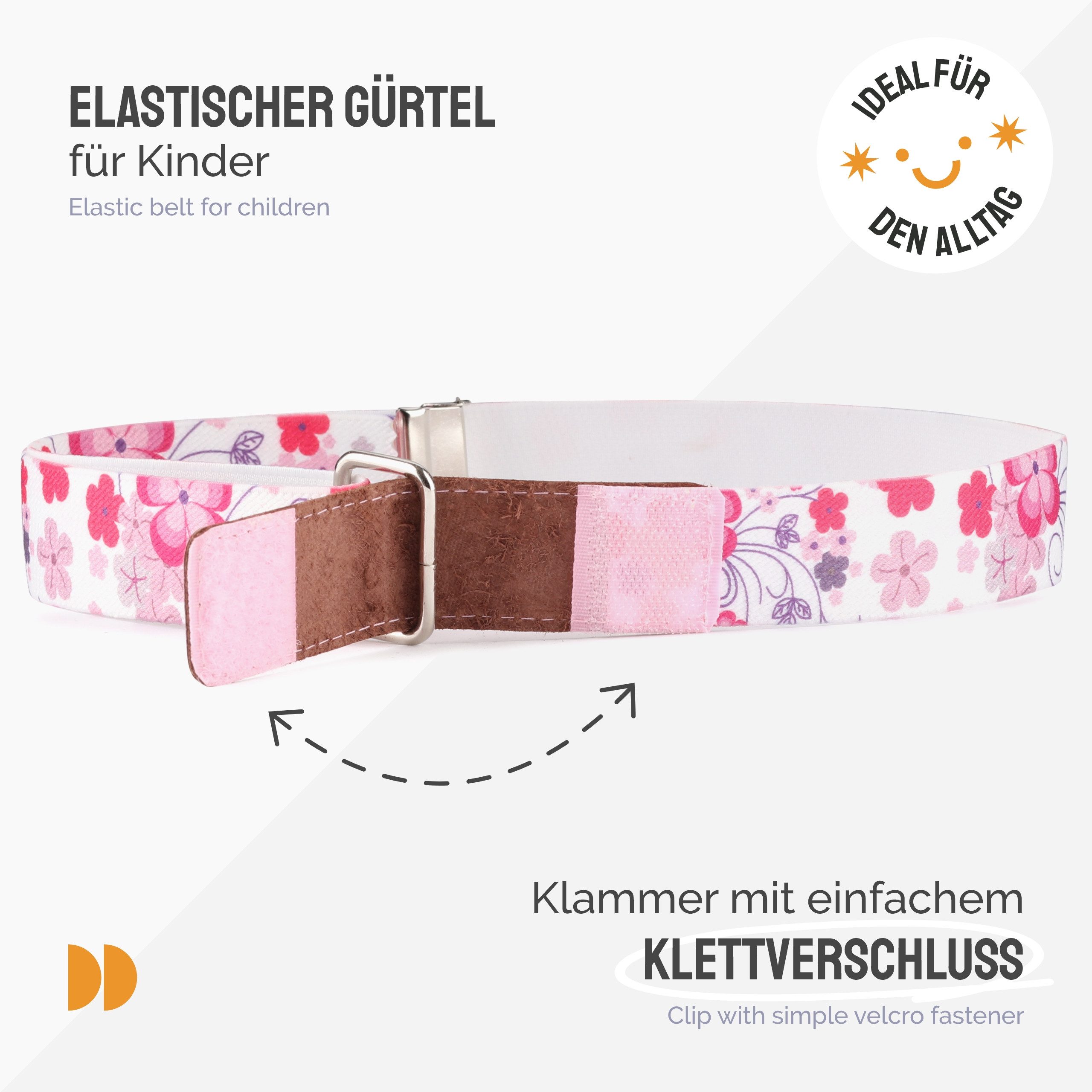 Ladeheid Stoffgürtel Kinder Gürtel Elastik-Gürtel 1-12 Jahre 34-90 cm P15 (1-St)