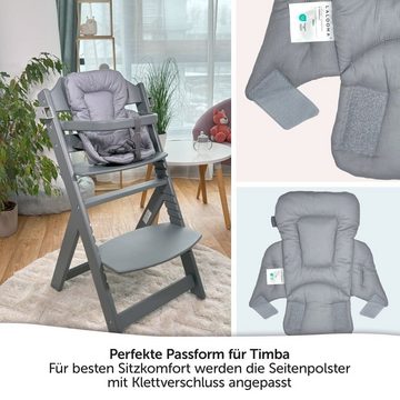 LaLoona Hochstuhlauflage Grau, Sitzverkleinerer für Hochstuhl Timba Bebeconfort - Baby Sitzpolster