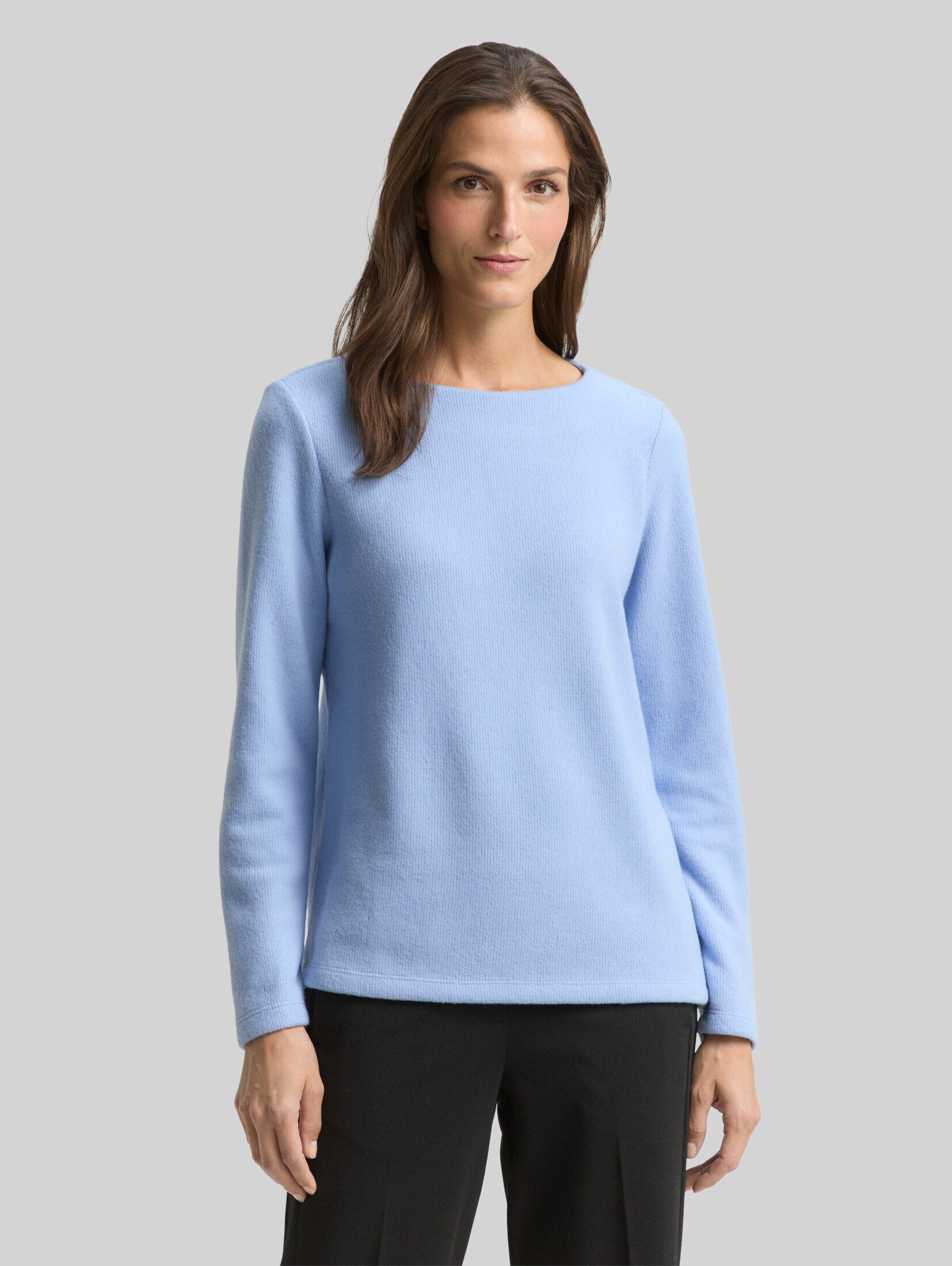 TOM TAILOR Sweatshirt Strick & Sweatshirts Soft-Touch Sweatshirt mit Knopf-Details
