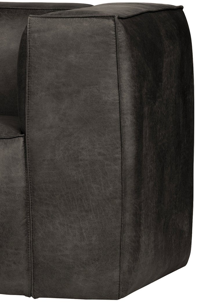 Bean freistellbar - Sofa Sofa 3,5-Sitzer WOOOD Black, Leder