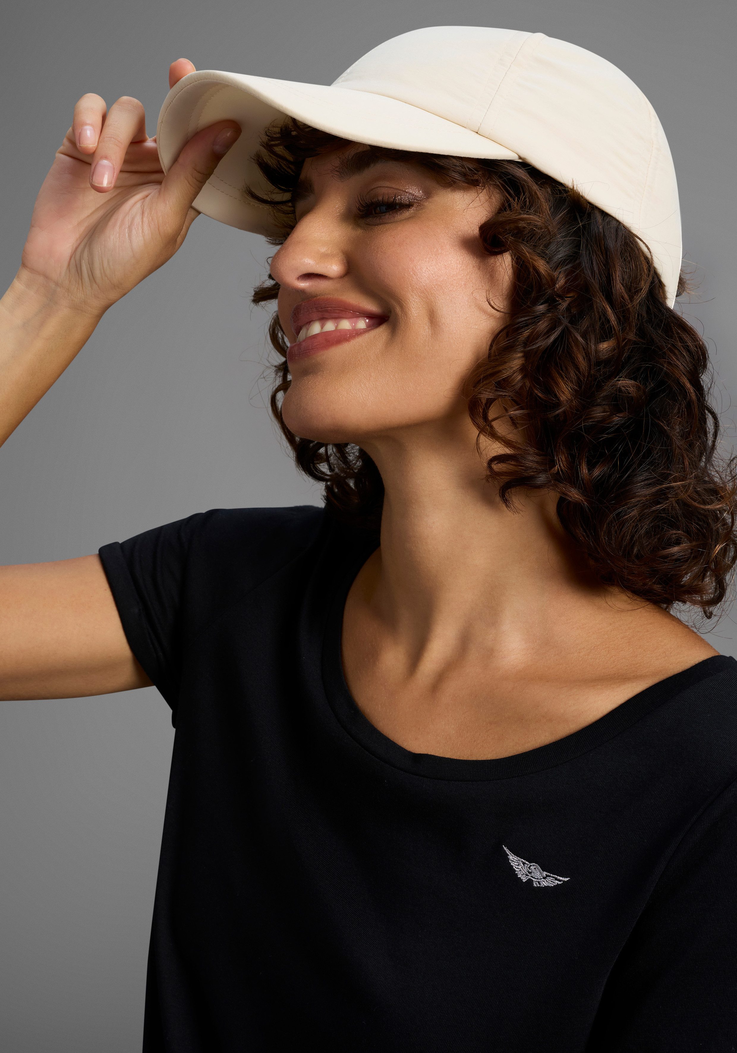 Arizona T-Shirt Kurzarm, figurbetont, Basic-Stil, aus Baumwollmischung