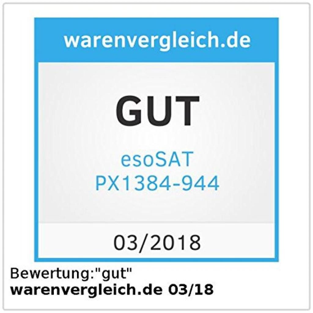 esoSAT Satelliten-Flachantenne FA-320.HD digital Twin-LNB SAT Parabolantenne Flachantenne (Twin -LNB: Empfänger und Anschlüsse für 2 Receiver, für mobile Nutzung)