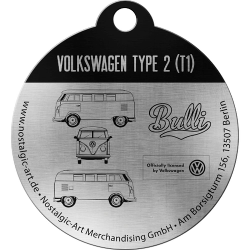 Schlüsselanhänger mit Ø 4cm - Lost Bulli Edelstahl Get Schlüsselanhänger Gravur VW Let's Nostalgic-Art