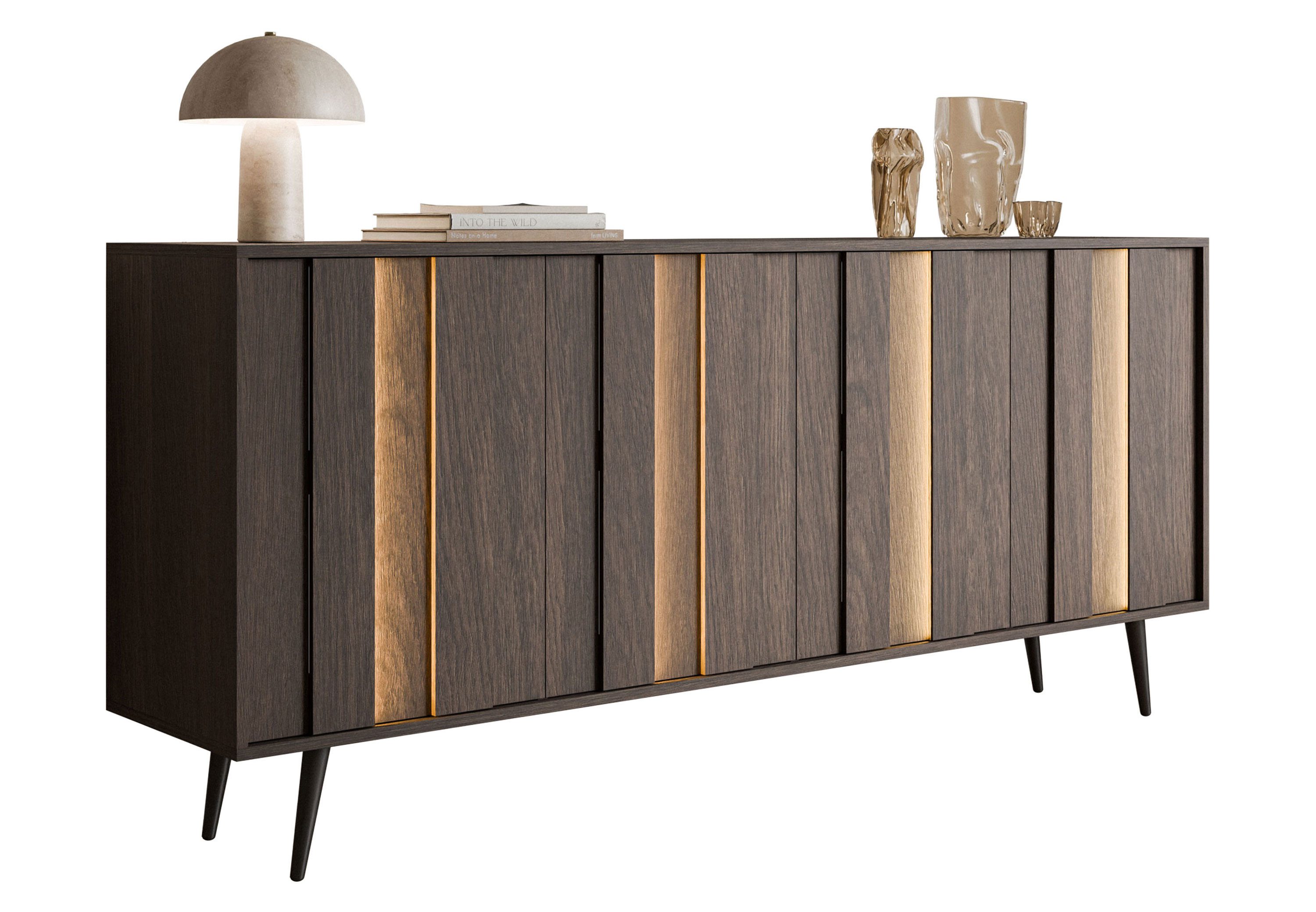 Lookway Kommode ALMA 4D mit LED-Beleuchtung, 183x40x83 cm