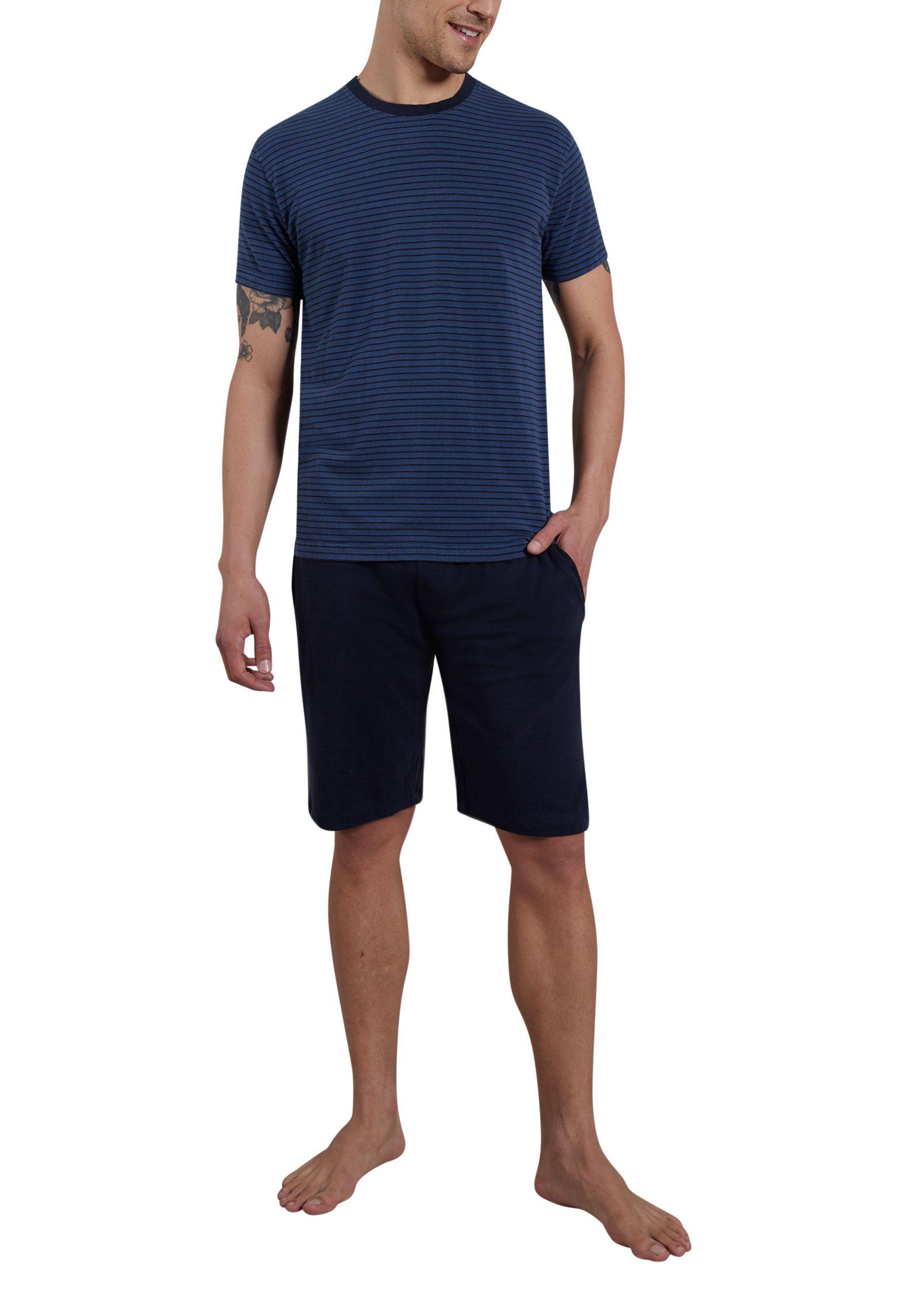 Shorty CECEBA Herren Shorty blau quergestreift