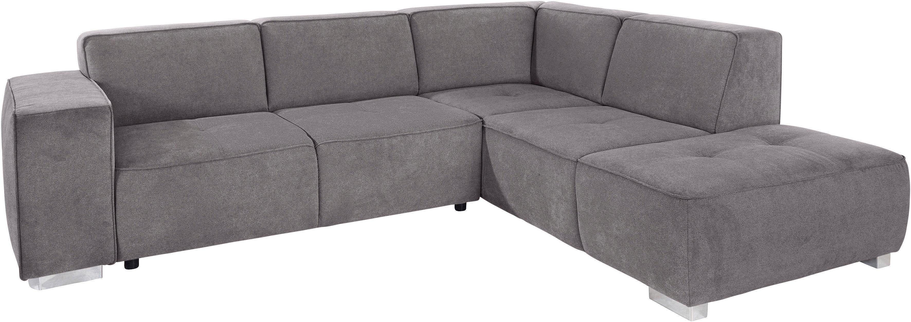 INOSIGN Ecksofa "Sapporo L-Form" wahlweise Bettfunktion oder Sitztiefenvers günstig online kaufen