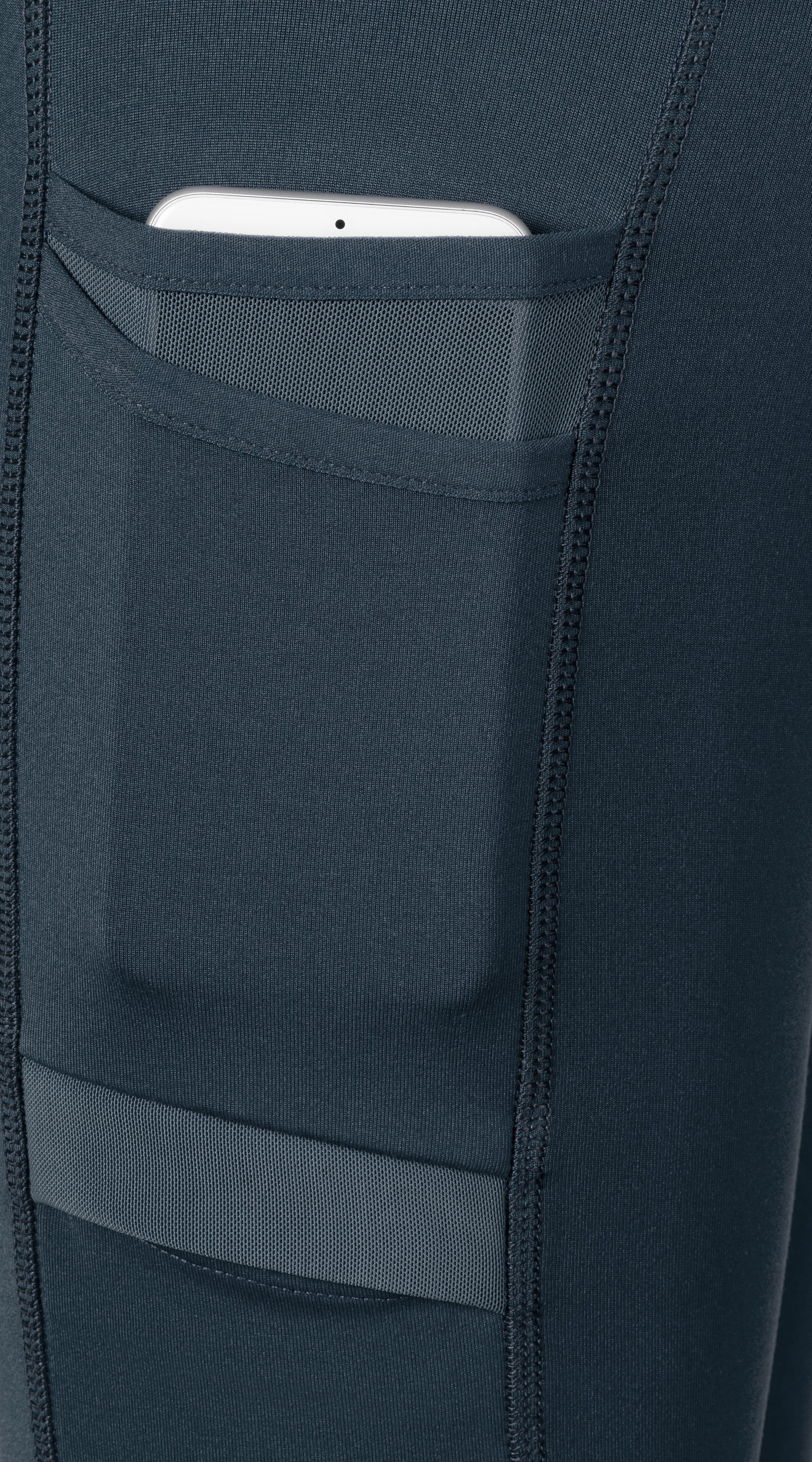 LASCANA ACTIVE Lauftights Hybrid Thermo-Trekkinghose Taschen ; Leggings mit petrol praktischen