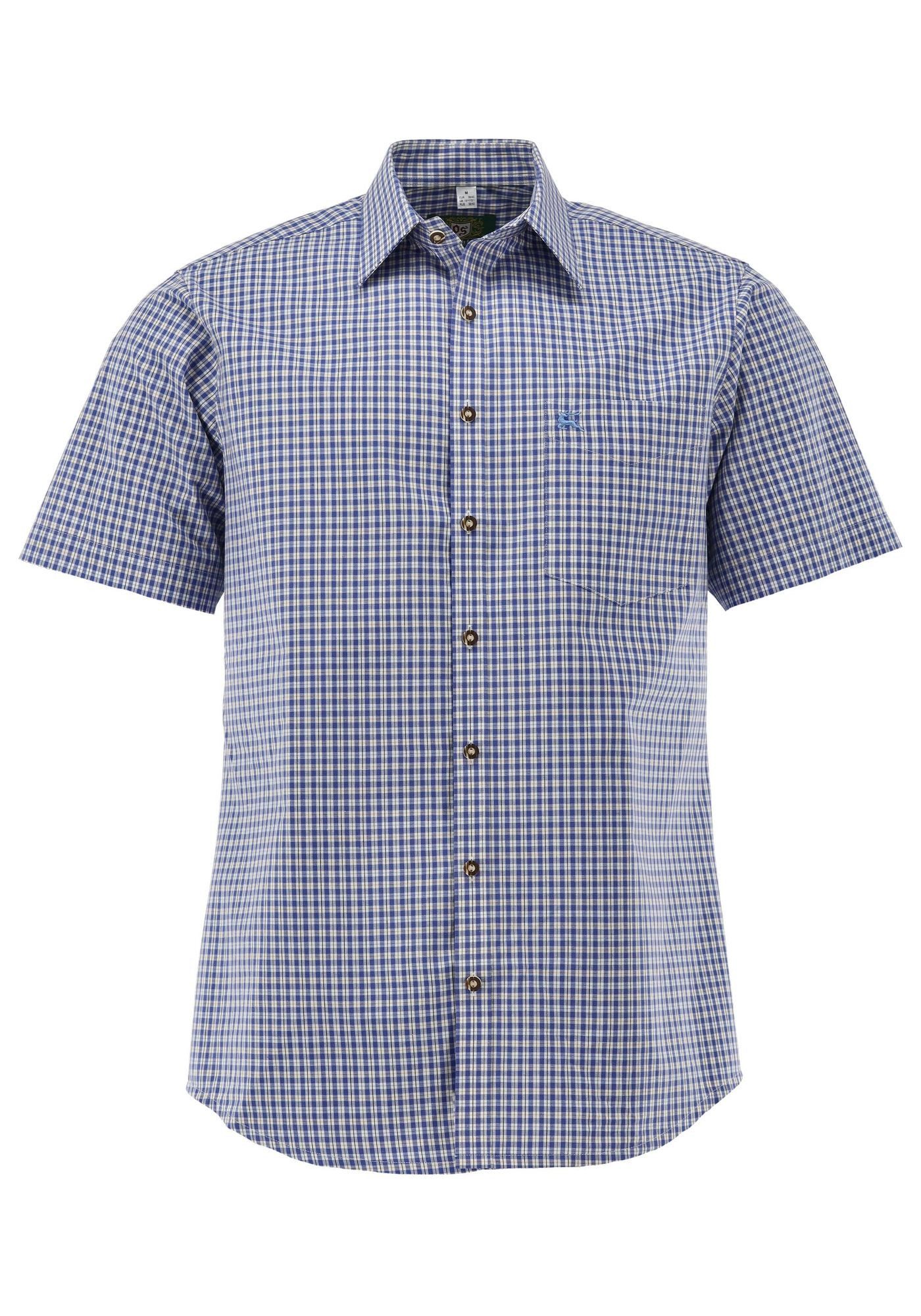 OS Trachten Trachtenhemd Rhadi Kurzarmhemd mit aufgesetzter Brusttasche günstig online kaufen