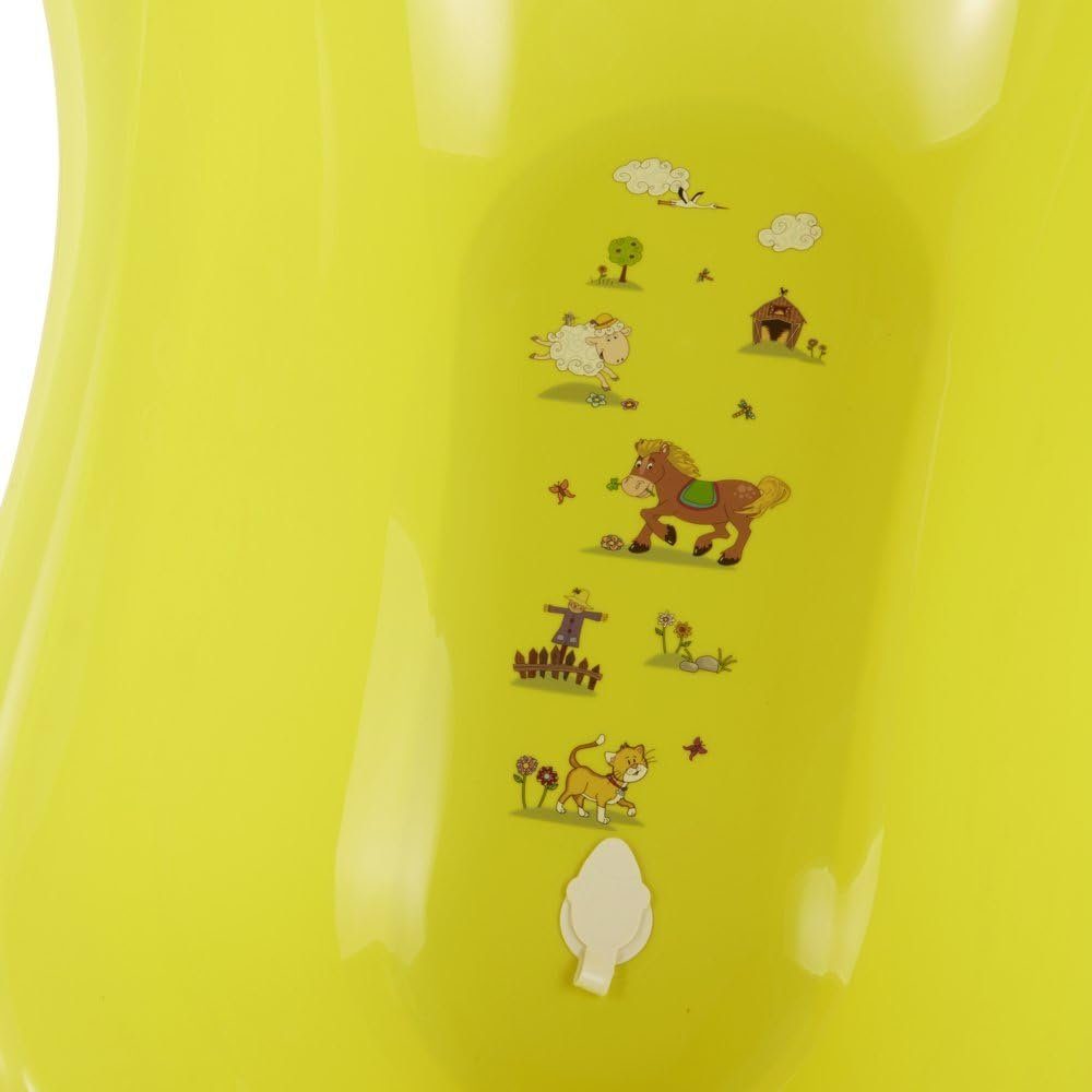 keeeper Babybadewanne Baby Badewanne 84 cm Funny Farm grün Babywanne Wanne | Babybadewannen