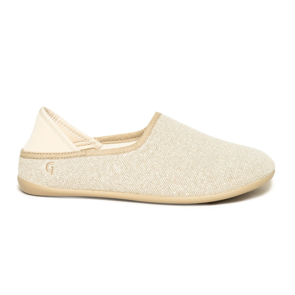 Gottstein Linen Slip-On Hausschuh (1-tlg) Hausschuh - Gefühl wie Barfuß laufen, Aus recyceltem Leinenstoff