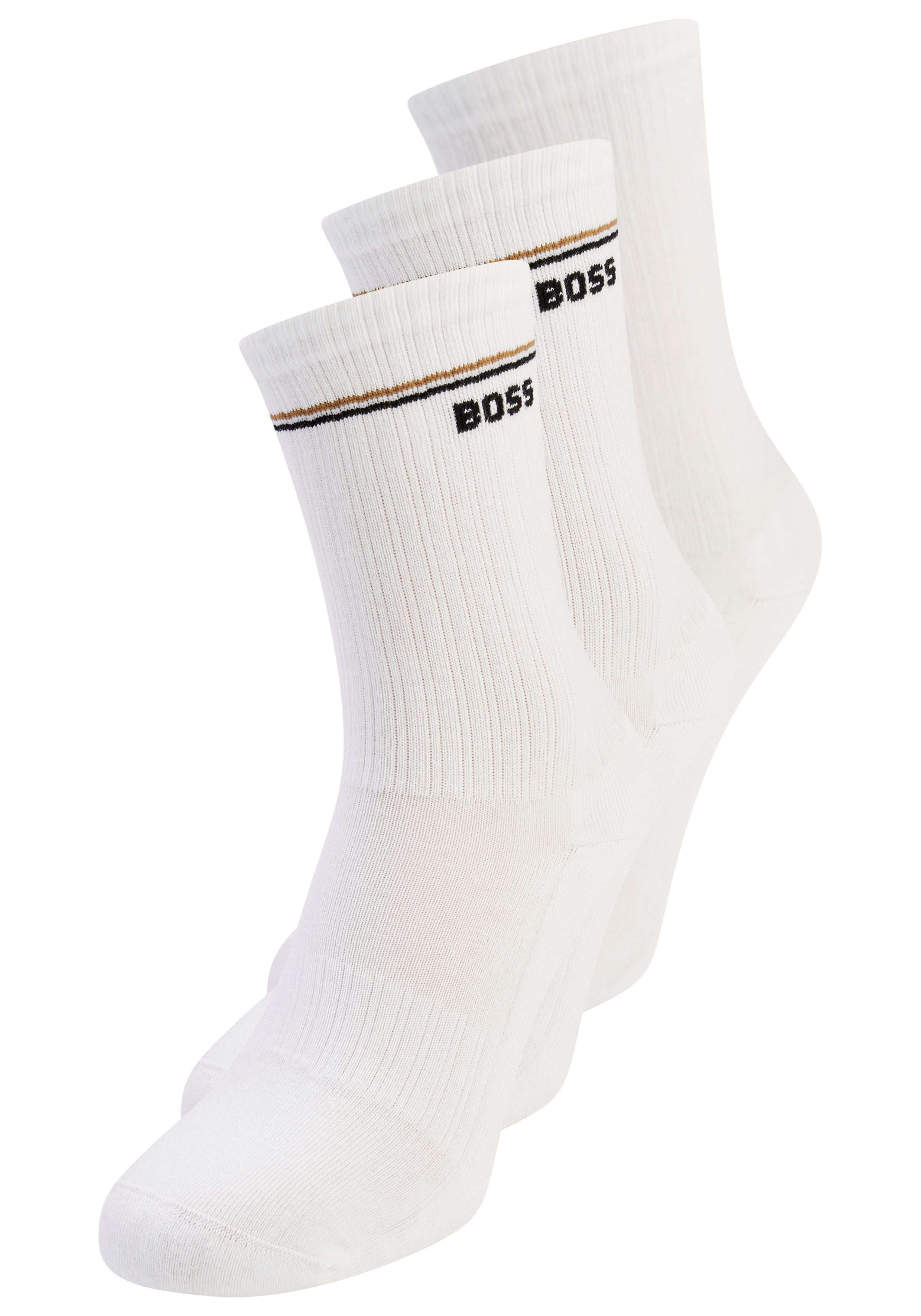 BOSS Basicsocken 3P QS Iconic CC SP W (3-Paar) kontrastfarbene Details günstig online kaufen