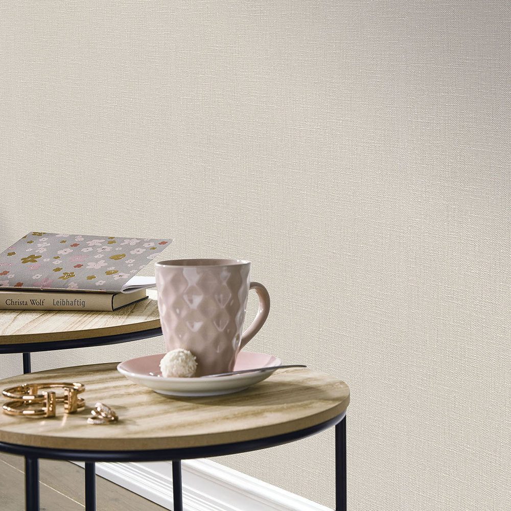 Erismann Vliestapete Uni Textiloptik Struktur Modern Beige Creme 10463-32 Opus Erismann