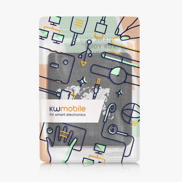 kwmobile E-Reader-Hülle Hülle für Tolino Vision 6, Case Stoff Cover mit Stickerei