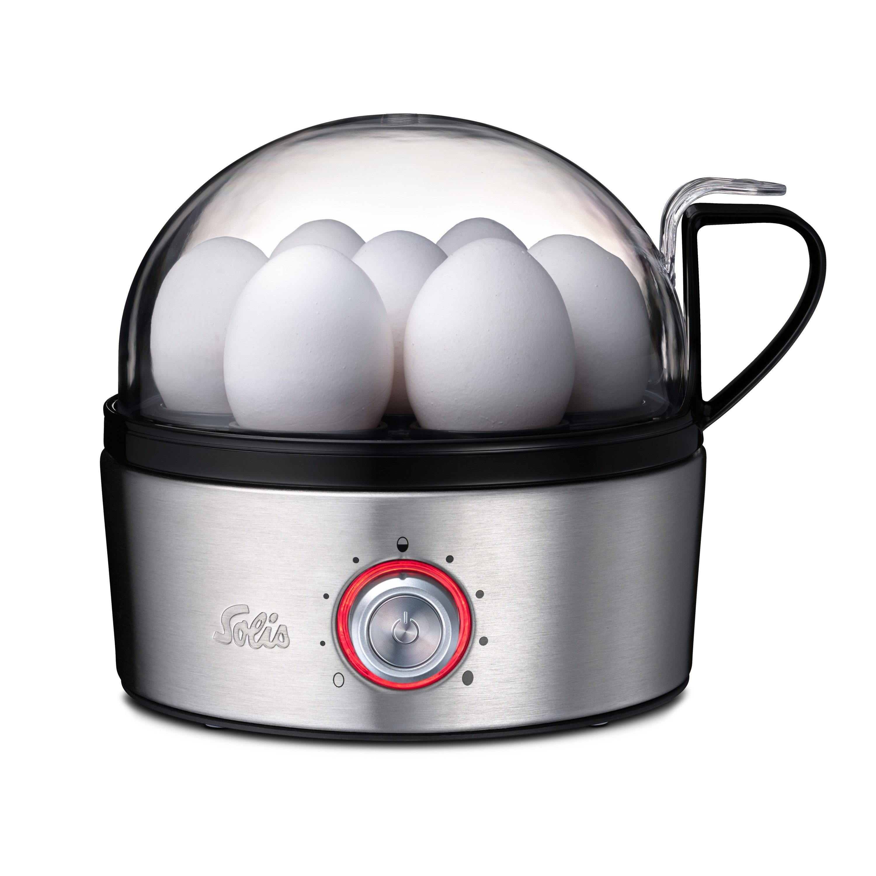 SOLIS OF SWITZERLAND Eierkocher Egg, Boiler& More, Typ 8272, Cool-Touch-Griff, Timer, Kocheinsatz