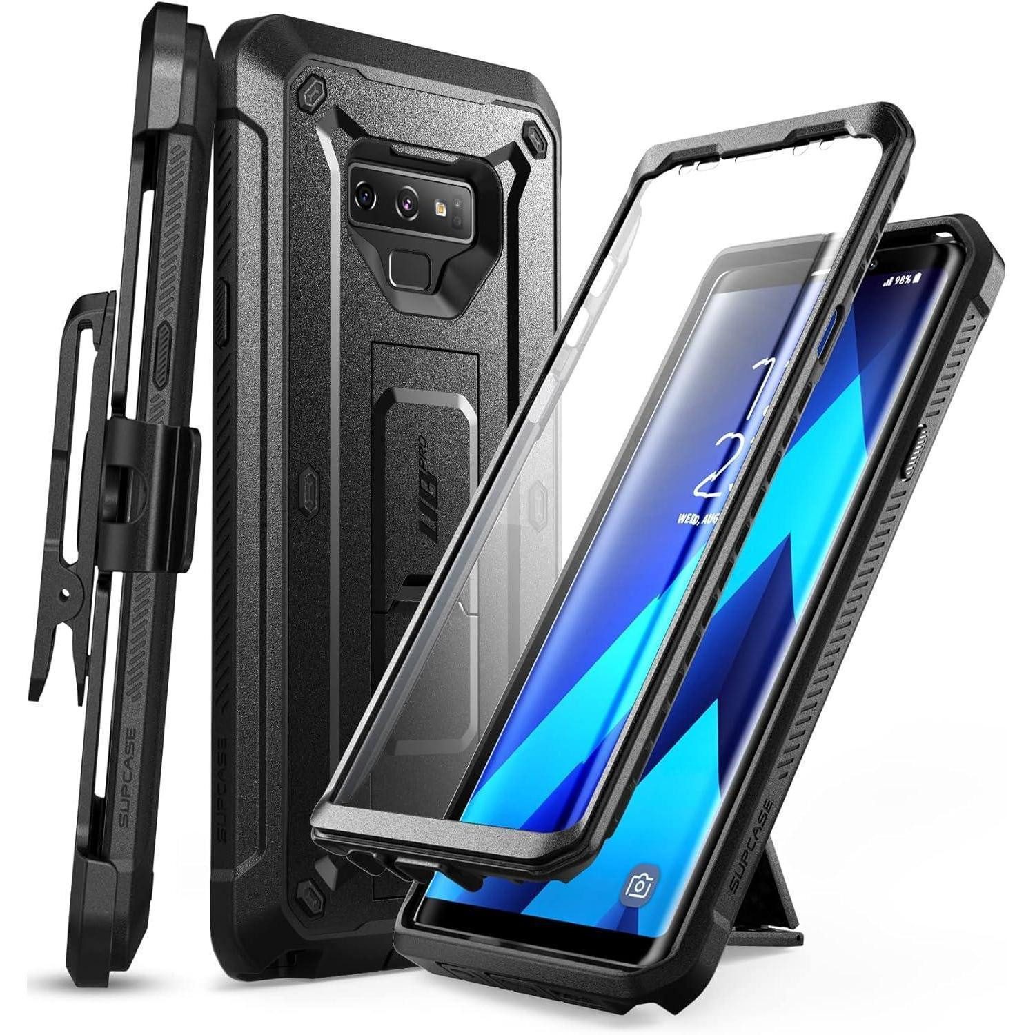 LuxusKollektion Handyhülle Handyhülle Galaxy Note 9 360 Grad Displayschutz Ständer schwarz