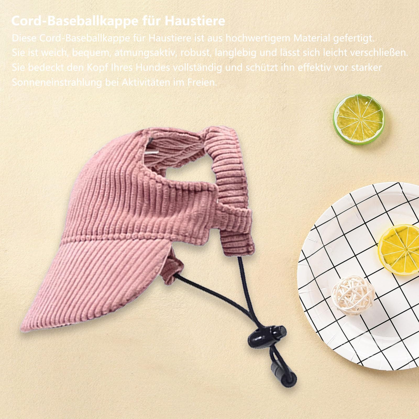 Ledander Baseball Cap Hunde Baseballmütze, Verstellbar Sommer Sonnenschutz Hut Sonnenhüte mit Ohrlöchern, Haustier Sommer Hut für Welpen Hunde Mütze