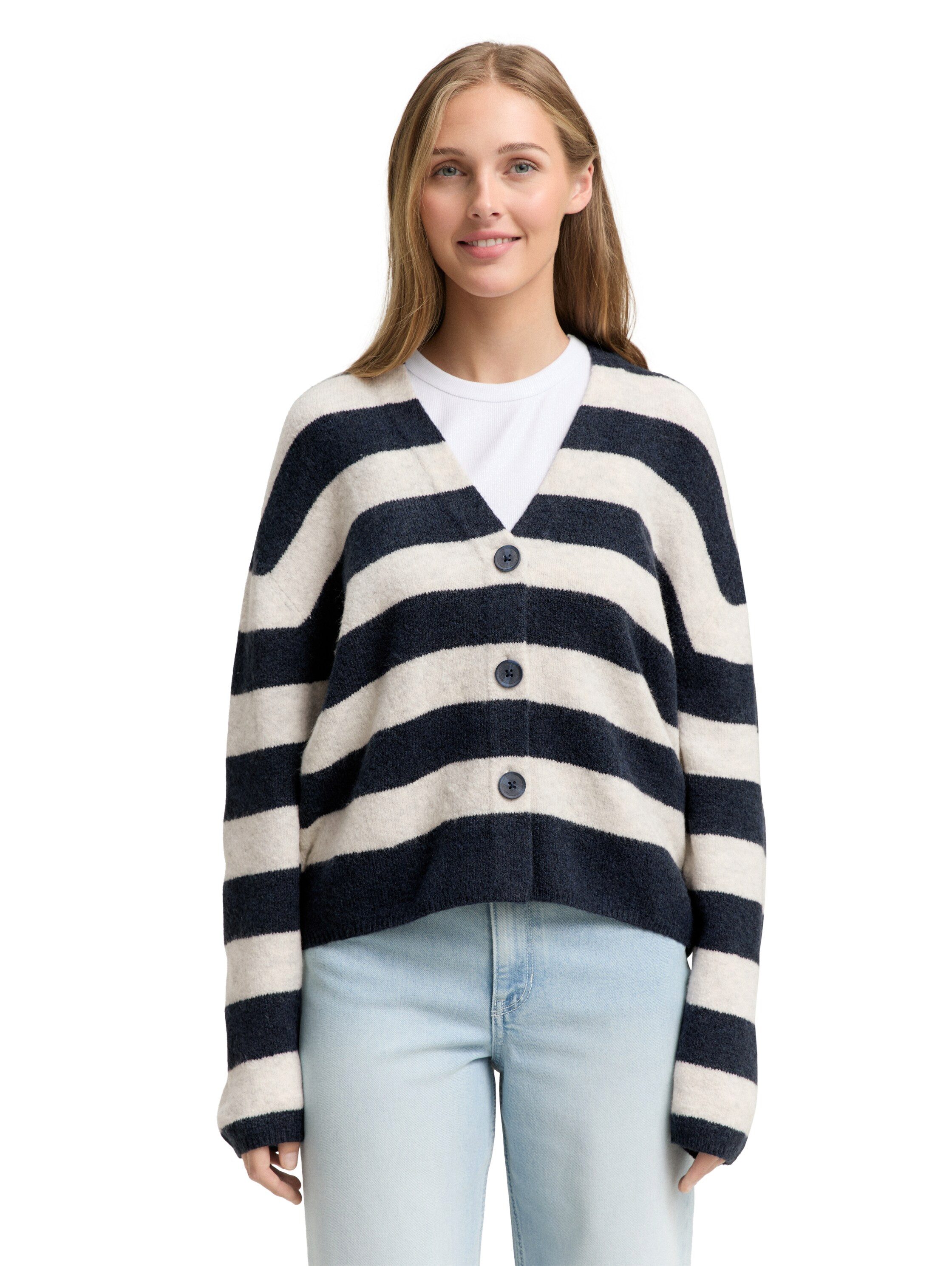 TOM TAILOR Denim Cardigan mit V-Ausschnitt günstig online kaufen