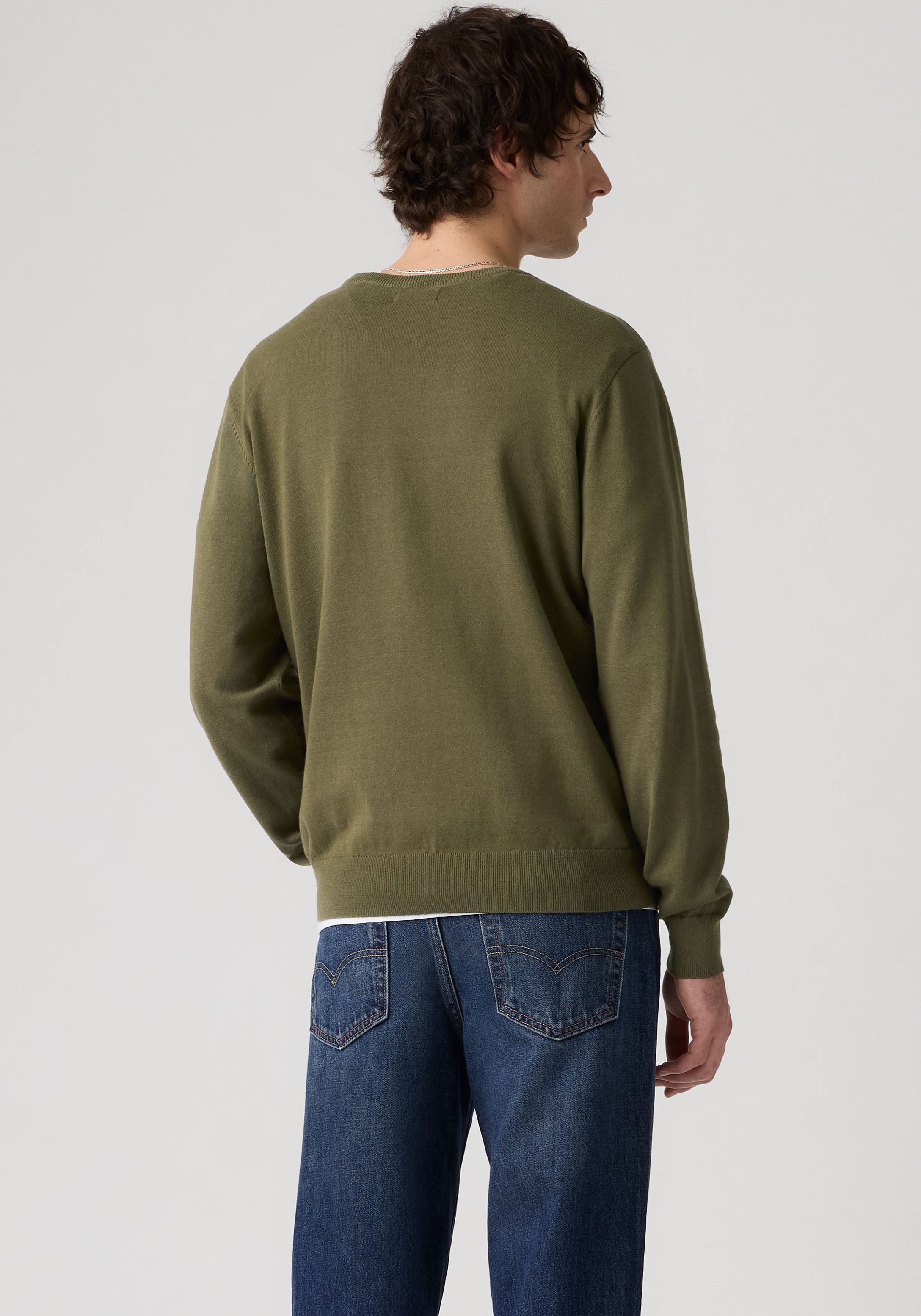 Levi's® Rundhalspullover LIGHTWEIGHT HM SWEATER Feingerippte Abschlüsse