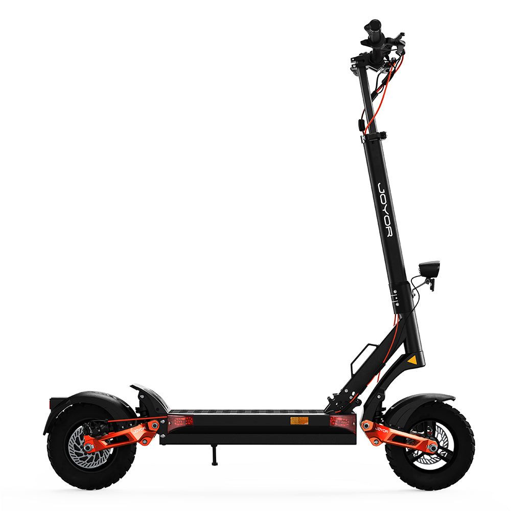 JOYOR E-Scooter T6 600W 48V 18Ah bis 70 km mit hydraulischer Federung klappbar offroad, 45 km/h, Hydraulische Federung vorne und hinten, 600W-Motor, 48 km/h