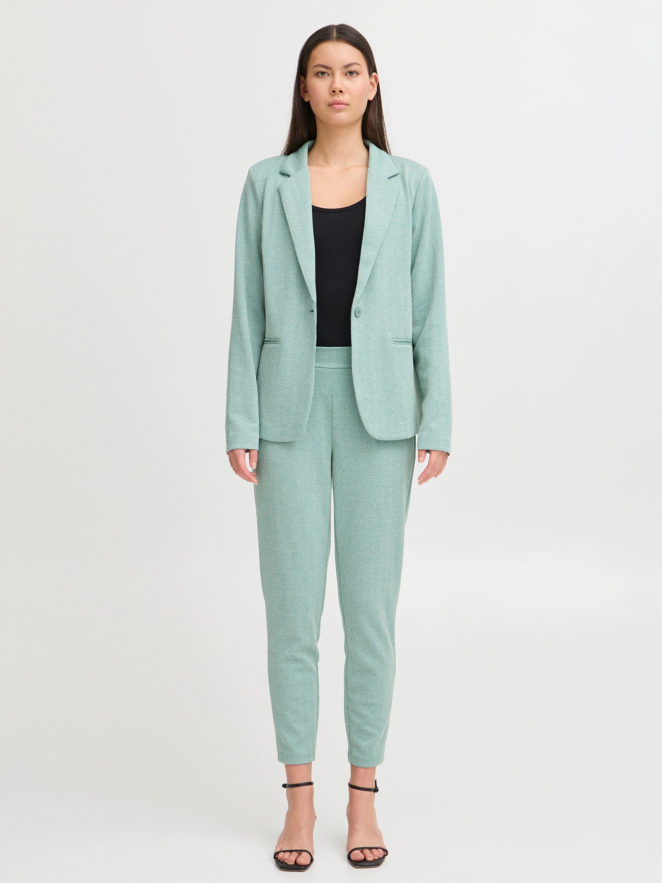 ICHI Kurzblazer KATE (1-tlg) Plain/ohne Details