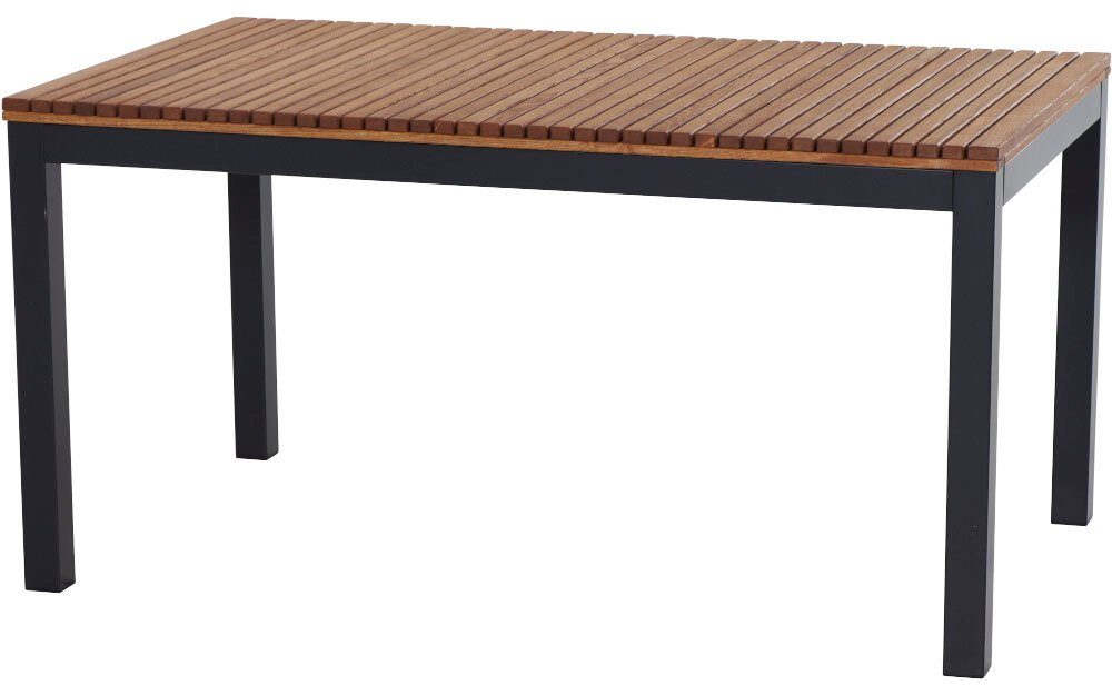 Siena Garden Gartentisch Bozen (1-St), BxTxH: 90x160x76 cm, Alu graphit, Robinieholz, geölt